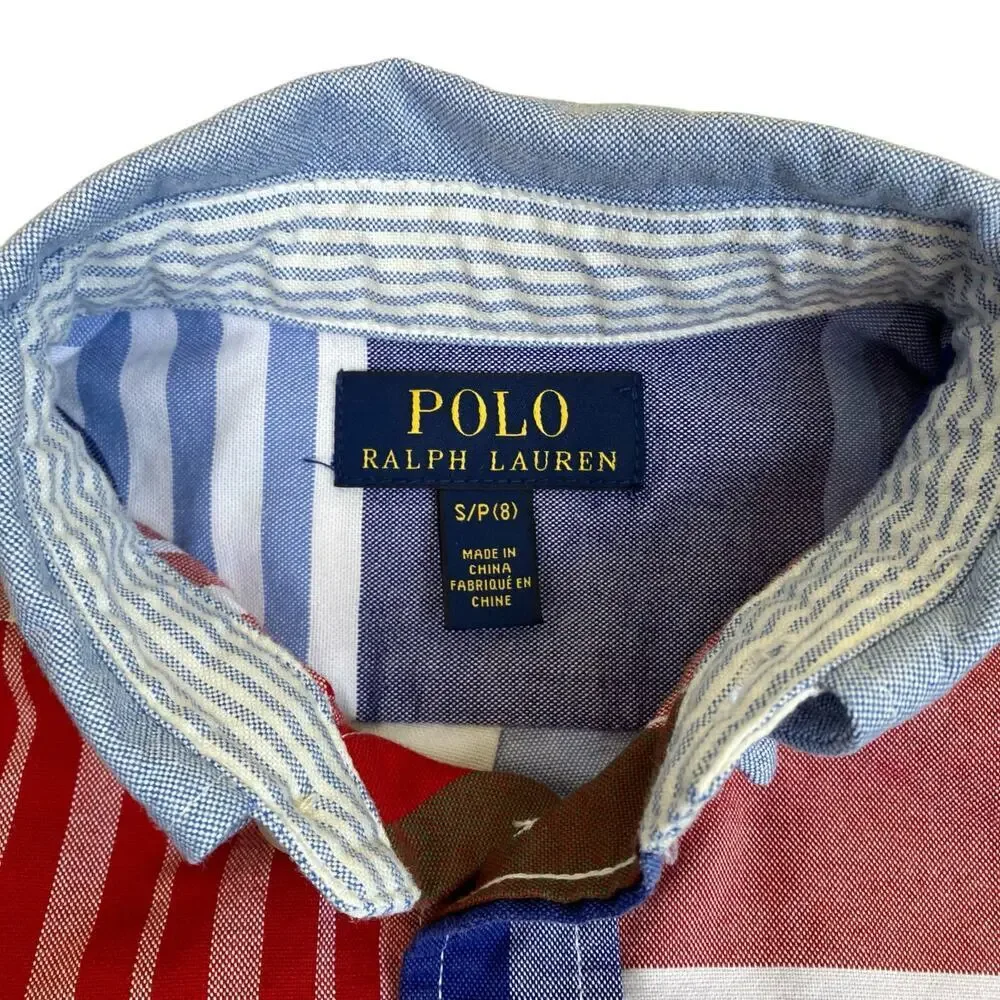 Polo Ralph Lauren Boys S (8) Bundle of Two Plaid Button-down Shirts Oxford Fun
